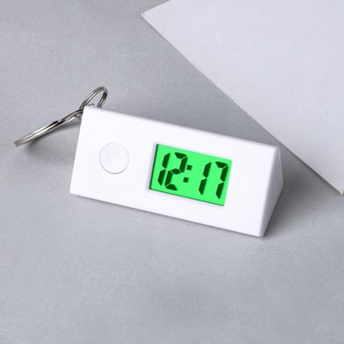 Keychain Clock - 5.6x2.1x2.3cm Pocket Watch Clip, Lightweight Electronic Timepiece | Dynamic Activity Student Sports Accessory For Teens Adults Kids Portable Mini Digital Keyring Watch Gadget