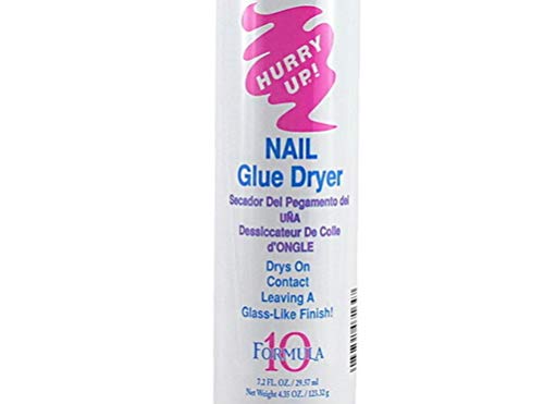 2 X NEW Nail Glue Dryer Drys On Contact Leaving A Glass Like Finish 10 Formula 7.2 fl oz