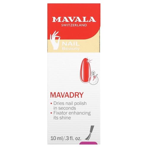 Mavala Mavadry Manicure Timesaver for Touch-Dry Nails | Dries in Seconds | Chip Resistant Formula | Long Lasting | Prevent Flaking | Leaves Brilliant Sheen (0.3 oz.)