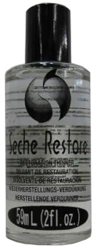 Seche Restore Top Coat - Nail Polish Thinner, Revive Thickened Lacquer, Nail Lacquer Thinner, Extends Manicure Life, 2 oz
