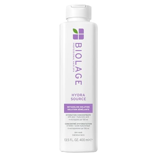BIOLAGE Hydra Source Detangling Solution - For Dry Hair, Detangles & Controls Static For Less Frizz & Fly-Aways, Paraben-Free