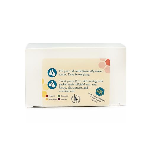 Avital’s Variety Bath Fizzies – 4 Handmade Bath Fizzies with Colloidal Oatmeal, Aloe Extract, and Essential Oils