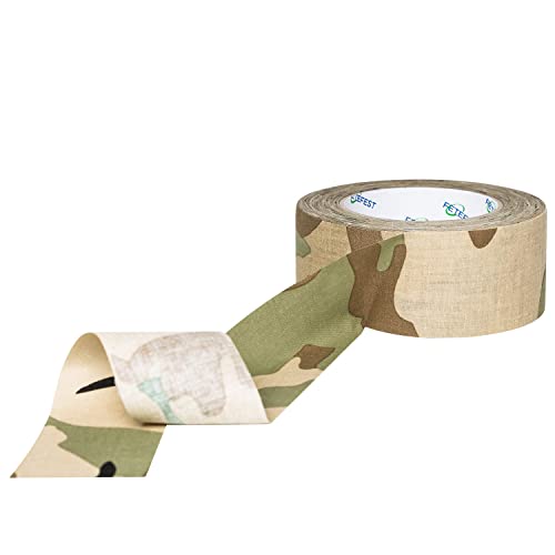 Fetefest Camouflage Tape, 2" by 30 Yards Real Premium Camo Tape, Water Resistant, Hockey Tape, Non Reflective, New Camo Pattern (Dessert Camo, 30)…
