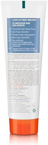 Himalaya Botanique Whitening Antiplaque Toothpaste with Xylitol, Fluoride Free, for Plaque Reduction & Gentle Whitening, 4 oz, 4 Pack