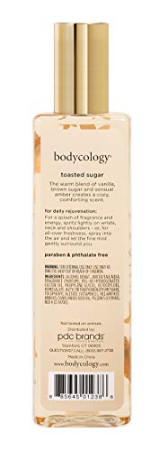 Bodycology Toasted Sugar Fragrance Mist for Women, 8 Fl Oz (455004008) (Pack of 3)