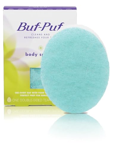 Buf-Puf Body Sponge, Bath Sponge, Dermatologist Developed, Cleanses Skin of Dirt, and Excess Oil, Reusable, Exfoliating, 5 Count