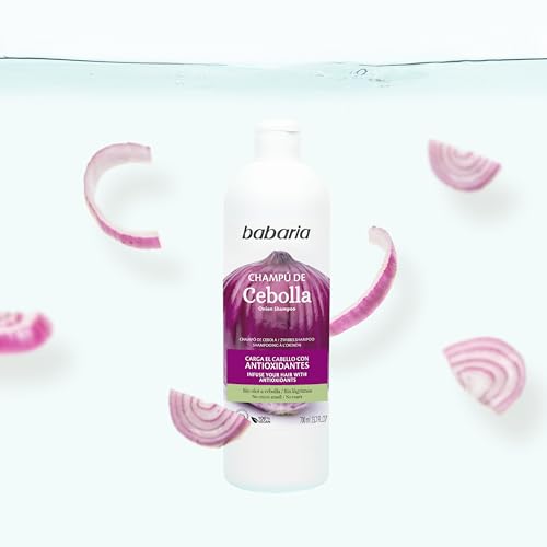 Babaria Onion Shampoo - No Smell, No Tears - Purifying and Antioxidant Properties - Improves Hair Growth - Increase Hydration and Shine - Reduce Itchy Scalp, Dandruff, and Frizz - 23.66 oz