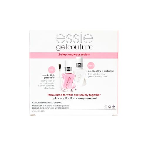 essie gel couture long-lasting mani kit, vegan, pink, top coat, Inside Scoop Kit, 1 set