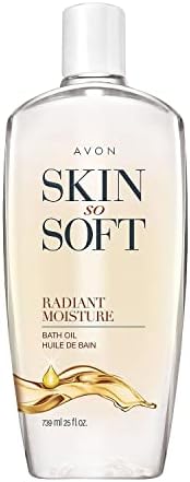 Skin So Soft Radiant Moisture Bath Oil, Bonus Size 25 fl oz – with Argan Oil, Silk Proteins & Illuminator Technology – Softens, Hydrates & Illuminates Skin – Peony Musk Scent