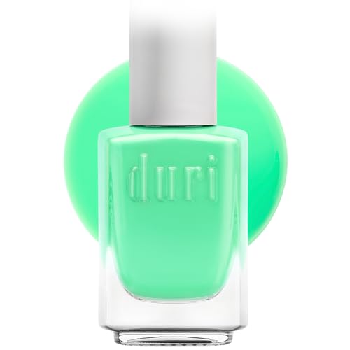 duri Nail Polish, 112S Pie In The Sky, Pastel Mint Green, Semi Matte, Full Coverage, Quck Drying, 0.45 Fl Oz