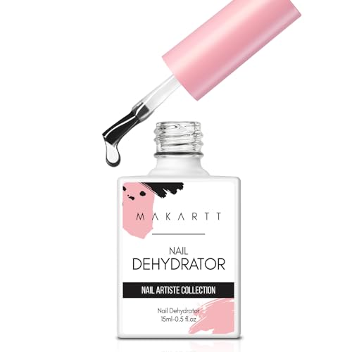 Makartt Nail Dehydrator: 15ML Acid-Free Prep for Acrylic Nails, Gel Polish, and Dipping Powder, 0.5oz Fast-Dry Professional Base for Manicure & Pedicure Use