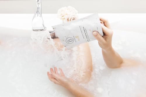 Bathorium Milk Mineral Bath Soak, Made with Coconut, Dead Sea Salt & Vanilla Bean CO2, Ideal for Hydration, pH Balanced Coconut Scented Bath Soak for Women, Approximately 5 Baths, 23 oz