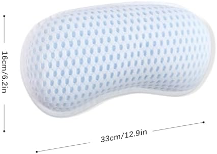 Bathtub Bath Pillows for Tub - Bathtub Pillow for Neck & Back Support with Ergonomic TPE, 4D Mesh Upgraded Bath Tub Pillow Headrest with 3 Strong Suction Cups & Hook, Bathroom Accessories, Spa Gifts