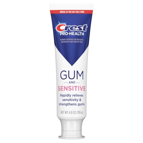 Crest Pro-Health Sensitive and Gum All Day ProtectionToothpaste 4.8 oz- Anticavity, Antibacterial Flouride Toothpaste, Clinically Proven, Sensitivity Toothpaste