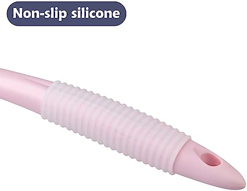 BEDELITE Back Bath Brush Long Handle for Shower of 2 - Soft Shower Brush for Men & Women,Back Brush Scrubber - 16.4" Long Skin Exfoliator for Body Bath Scrubber（2 Pack, Blue & Pink）