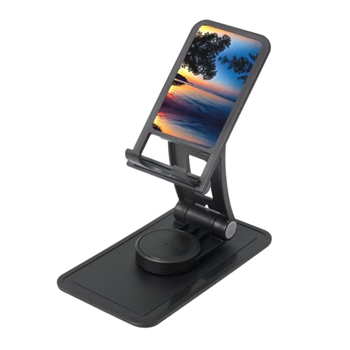 Evening Sunset On The Beach Cell Phone Stand 360° Adjustable Desktop Phone Holder Cradle Compatible With Most Mobile Phones Black