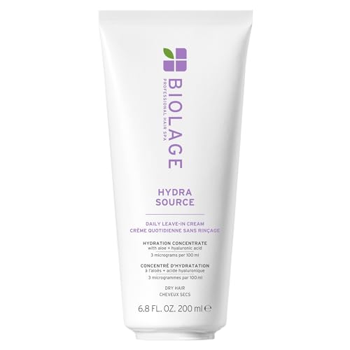 Biolage Hydra Source Leave-In Cream - Instantly Moisturizes & Seals Split Ends, For Dry Hair, With Fermented Aloe & Micro-Filtered Hyaluronic Acid