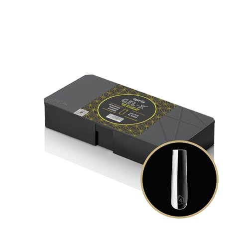 Apres Gel-X Sculpted Box of Nail Tips, 14 Sizes 00-9, Soft Gel Tip Box (210pcs) (Sculpted Square Extra Long, 210)