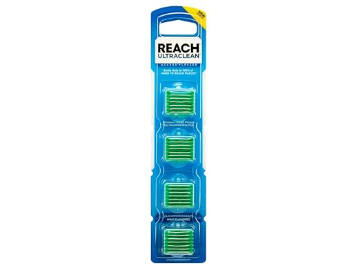 REACH Ultraclean Access Snap-On Flosser & Flosser Refill Head 28 ea, Pack for Proper Oral Care, Mint Flavor 1 ea