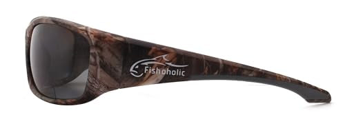 Fishoholic BiFocal - x1.5 x2.0 x2.5 (Reader) - Polarized Bi-Focal Fishing Sunglasses - UV400 Great Fishing Gift for Father Dad (x1.5-GB-AMB)