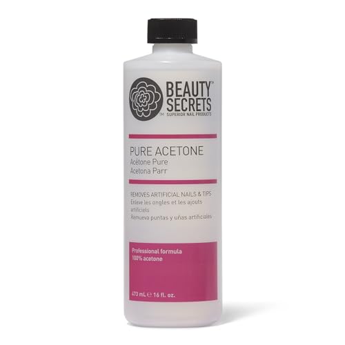 Beauty Secrets Pure Acetone Manicurist Solvent, 16 Oz