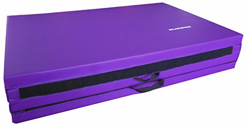 BalanceFrom All Purpose 4'x10'x2" Extra Thick High Density Anti Tear Gymnastics Gym Folding Exercise Aerobics Mats, Purple