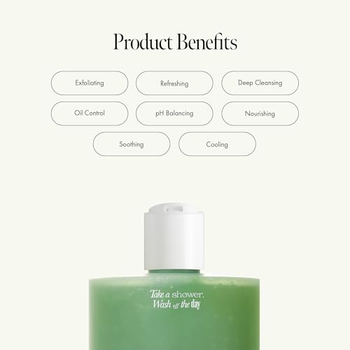 Lime Sunday Refresh Shampoo with Vitamin C, Korean Jeju Tangerine, Mint & Almond Powder for Oily Scalp Care – Exfoliating, Deep Cleansing, Lime Citrus Scent, Silicone & Paraben-Free (15.22 fl.oz)