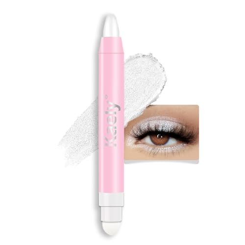 Kaely 2in1 Cream Eye Shadow Brightener Sticks for Eyes, Pencil Eyeshadow Applicator Stick Waterproof Pigmented, Eye Shadow Palette Highlighter Makeup, sombras para ojos, 38 Blonde Shimmer