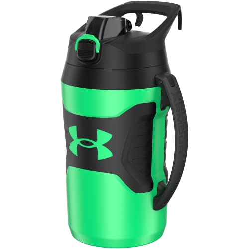 Under Armour Sports Water Jug, 64oz Insulated Water Bottle w/Handle, Half Gallon, Fence Hook, Leak Resistant, Baseball, Football & More