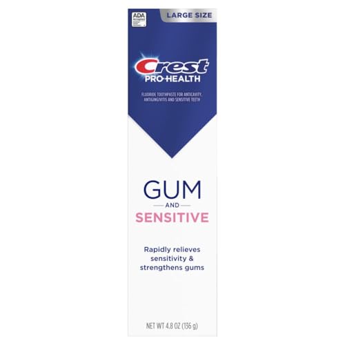 Crest Pro-Health Sensitive and Gum All Day ProtectionToothpaste 4.8 oz- Anticavity, Antibacterial Flouride Toothpaste, Clinically Proven, Sensitivity Toothpaste