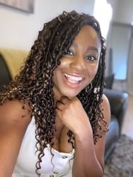 8 Packs Crochet Hair for Black women, Goddess Locs Crochet Hair, Goddess Faux Locs with Curl Braids (12Inch, 8Packs, 1B)