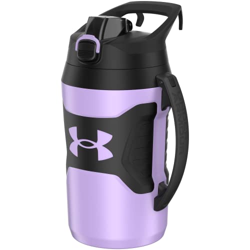 Under Armour Sports Water Jug, 64oz Insulated Water Bottle w/Handle, Half Gallon, Fence Hook, Leak Resistant, Baseball, Football & More