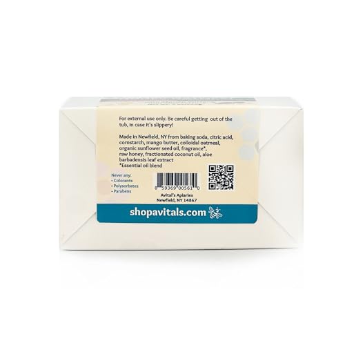 Avital’s Variety Bath Fizzies – 4 Handmade Bath Fizzies with Colloidal Oatmeal, Aloe Extract, and Essential Oils