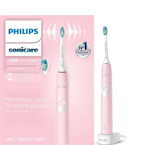 Philips Sonicare ProtectiveClean 4100 Electric Rechargeable Toothbrush, Plaque Control, Pink
