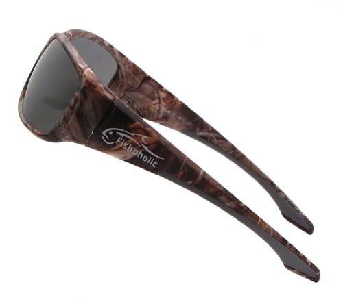 Fishoholic BiFocal - x1.5 x2.0 x2.5 (Reader) - Polarized Bi-Focal Fishing Sunglasses - UV400 Great Fishing Gift for Father Dad (x1.5-GB-AMB)