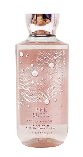 Bath & Body Works Pink Suede - Trio Gift Set - Fine Fragrance Mist, Body Cream and Body Wash With a Himalayan Salts Springs Soap.