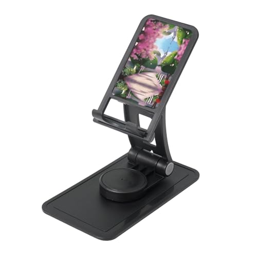 Romantic Life Cell Phone Stand 360° Adjustable Desktop Phone Holder Cradle Compatible With Most Mobile Phones Black