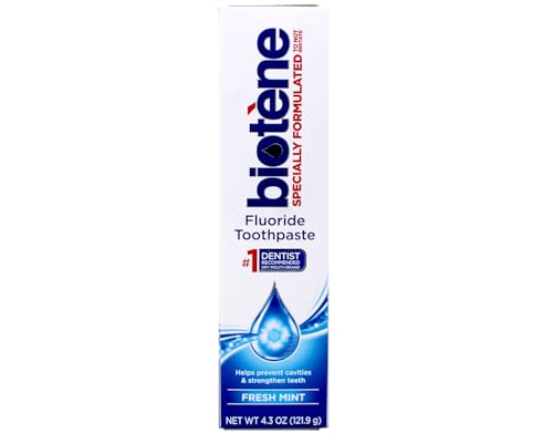 Biotene Dry Mouth Toothpaste, Fresh Mint Original, 4.5-Ounce Box (Pack of 4)