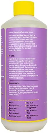 Alaffia Everyday Shea Bubble Bath, Soothing Support for Deep Relaxation and Soft Moisturized Skin, Made with Fair Trade Shea Butter, Cruelty Free, No Parabens, Vegan, Lavender, 16 Fl Oz