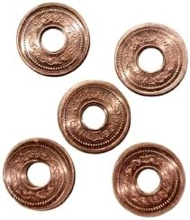 Tambe ka sikka/Copper Coins/Tambe ke Sikke 5 pcs for Pooja, Rituals and Diwali Pooja Pack of 5