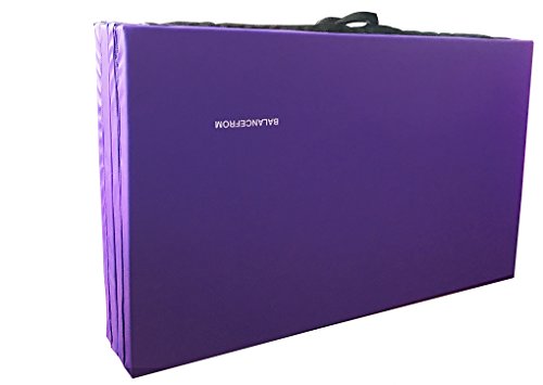 BalanceFrom All Purpose 4'x10'x2" Extra Thick High Density Anti Tear Gymnastics Gym Folding Exercise Aerobics Mats, Purple
