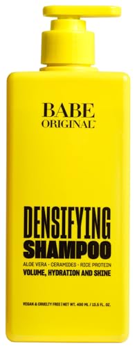 BABE ORIGINAL Locks Densifying Shampoo for Women and Men, Volumizing Shampoo Promotes Thickness and Prevents Hair Loss, for Fuller, Thicker Hair, Cruelty Free, 13.5 fl oz.