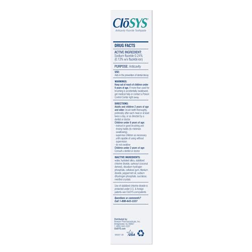 CloSYS Fluoride Toothpaste, 7 Ounce, Gentle Mint, Whitening, Enamel Protection, Sulfate Free
