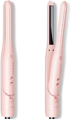 Wavytalk 0.65" Pencil Flat Iron, Cool Curl Pencil, Small Airflow Styler and Straightener for Short Hair, Pixie Cut and Edges, Curling Iron for Short Hair with 360º Cool Airflow for Long-Lasting Hold