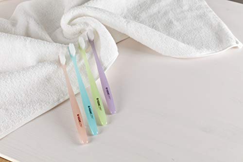 [KENT] COMPACT Small Head Extra Soft Toothbrush for Sensitive Teeth, Gums for Adults & Teens with Braces - (Set of 6)