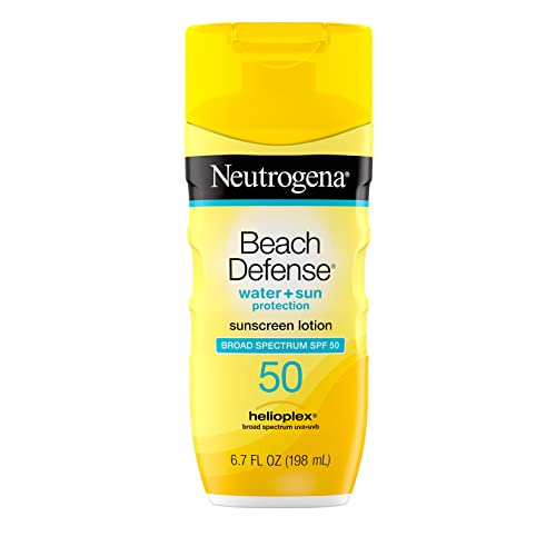Neutrogena Beach Defense Water-Resistant Sunscreen Lotion With Broad Spectrum Spf 30, Oil-Free And Paba-Free Oxybenzone-Free, Uv