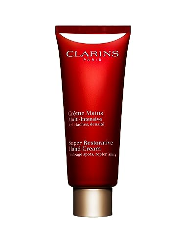 Clarins Super Restorative Hand Cream | Anti-Aging | Targets Dark Spots and Wrinkles | Promotes Youthful-Looking Hands Immediately and Over Time | Shea and Mango Butters Nourish, Soften and Smoothe