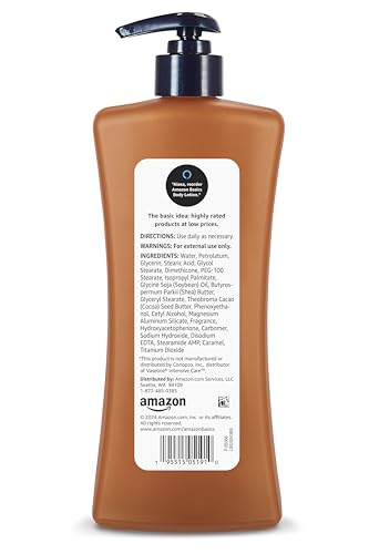 Amazon Basics Cocoa Butter Body Lotion, Lightly Scented, 20.3 Fl Oz, Pack of 1
