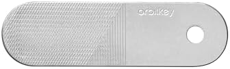 Orbitkey Nail File & Mirror for Key Organizer or Key Ring, Add On | 2-in-1 Compact Beauty Tool Nail File & Mirror | Made with Stainless Steel, Slim and Durable