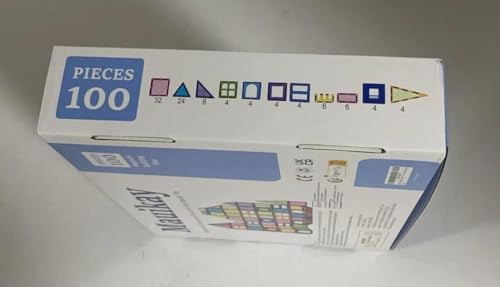 100PCS Magnetic Tiles Kids Toys - Magnetic Building Blocks STEM Magnet Building Set Preschool Learning for Kids Ages 3-8, Sensory Montessori Toys for Boys and Girls